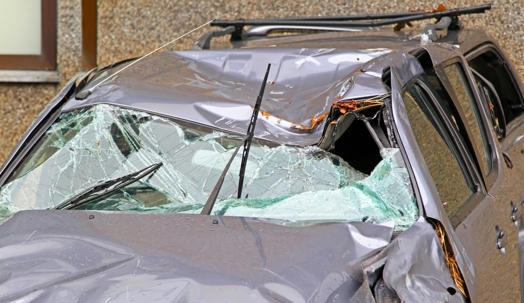 A car that's been in an accident